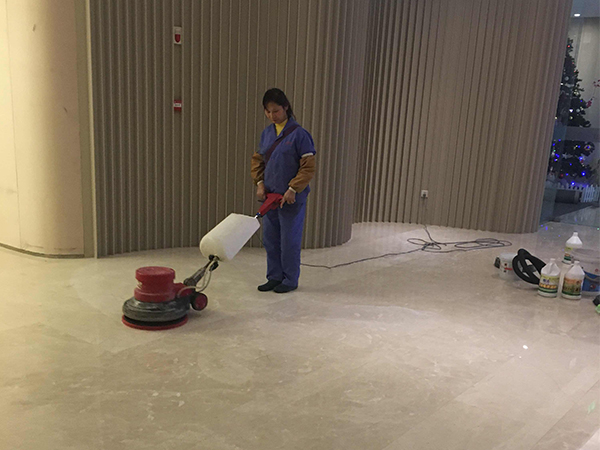 酒店大理石地板打蠟 